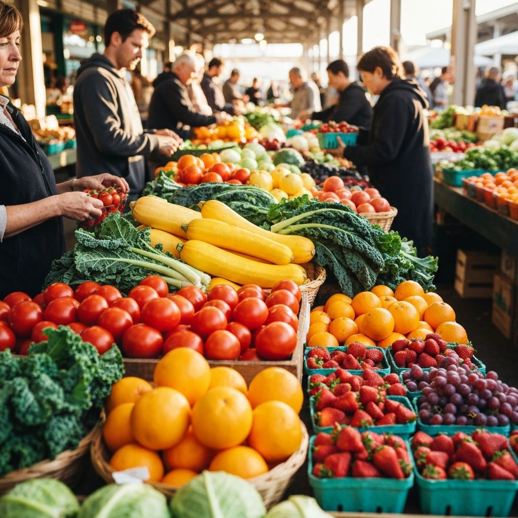 Fresh vegetables and fruits